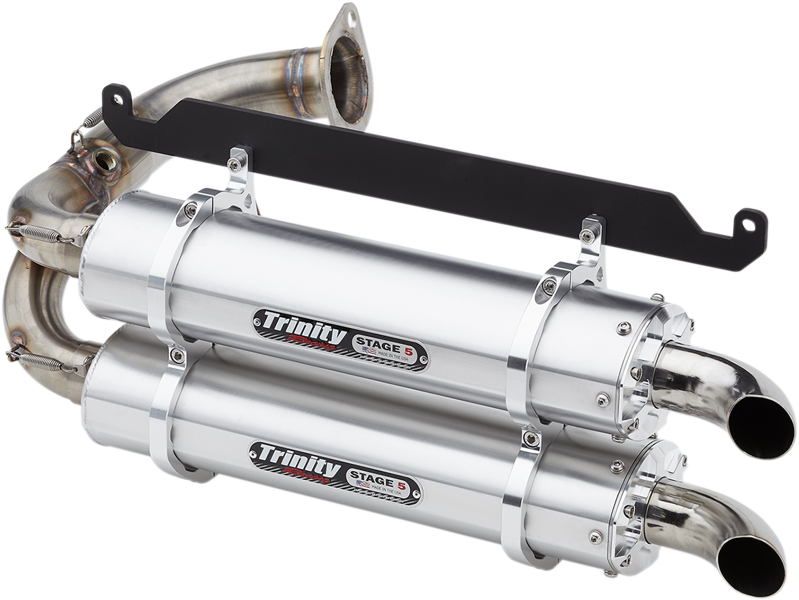 Trinity Racing Brushed Side by Side Slip on Muffler for 2019 Honda Talon 1000