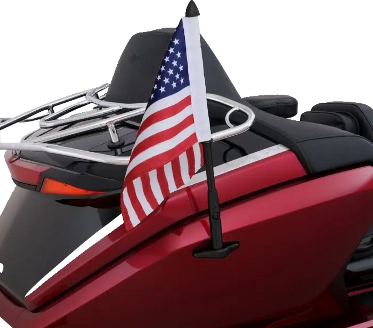 SHOW CHROME Folding Flag Pole with US Flag