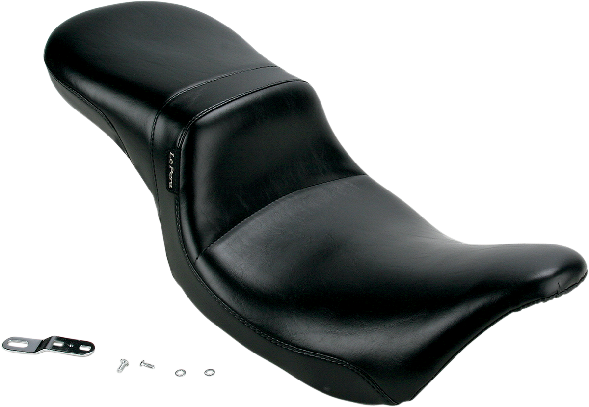 Le pera Daytona 2-Up Seat - Without Backrest - Smooth - Black - FL '08-'23 Harley Davidson