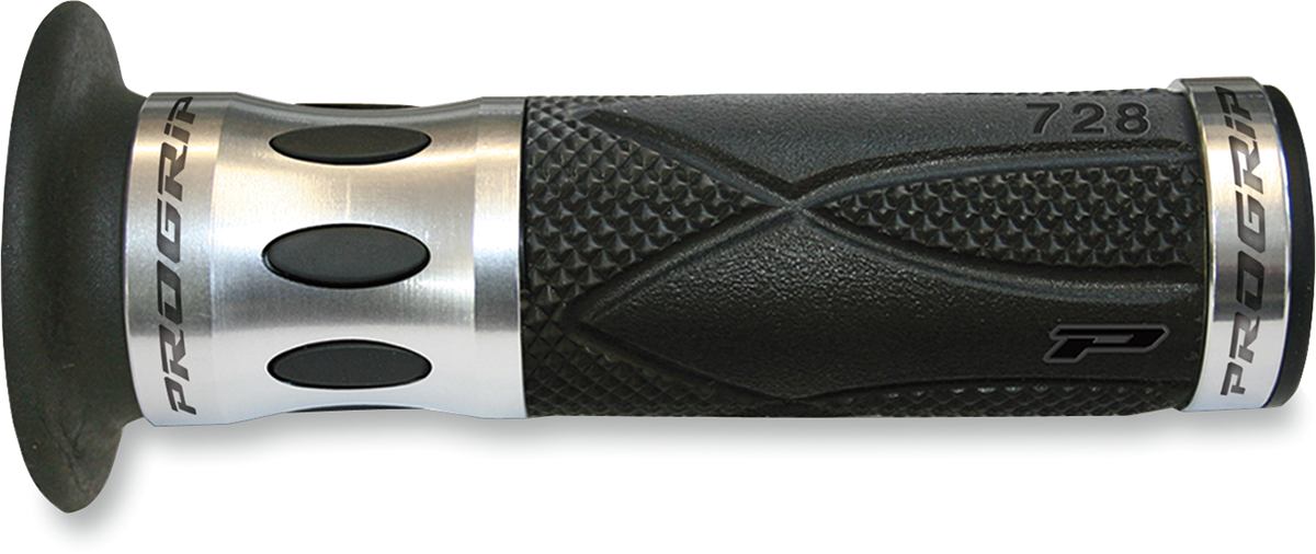 Pro grip 728 Superbike Grips - Open Ends - Silver