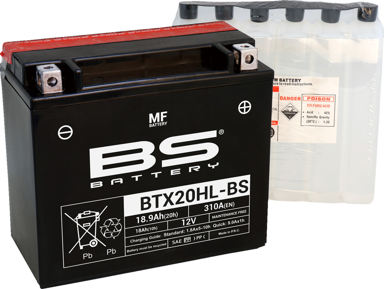 Bs battery Battery - BTX20HL-BS (YTX) Buell/Polaris/Victory/Harley Davidson/Indian/Can-Am/CFMOTO/Yamaha