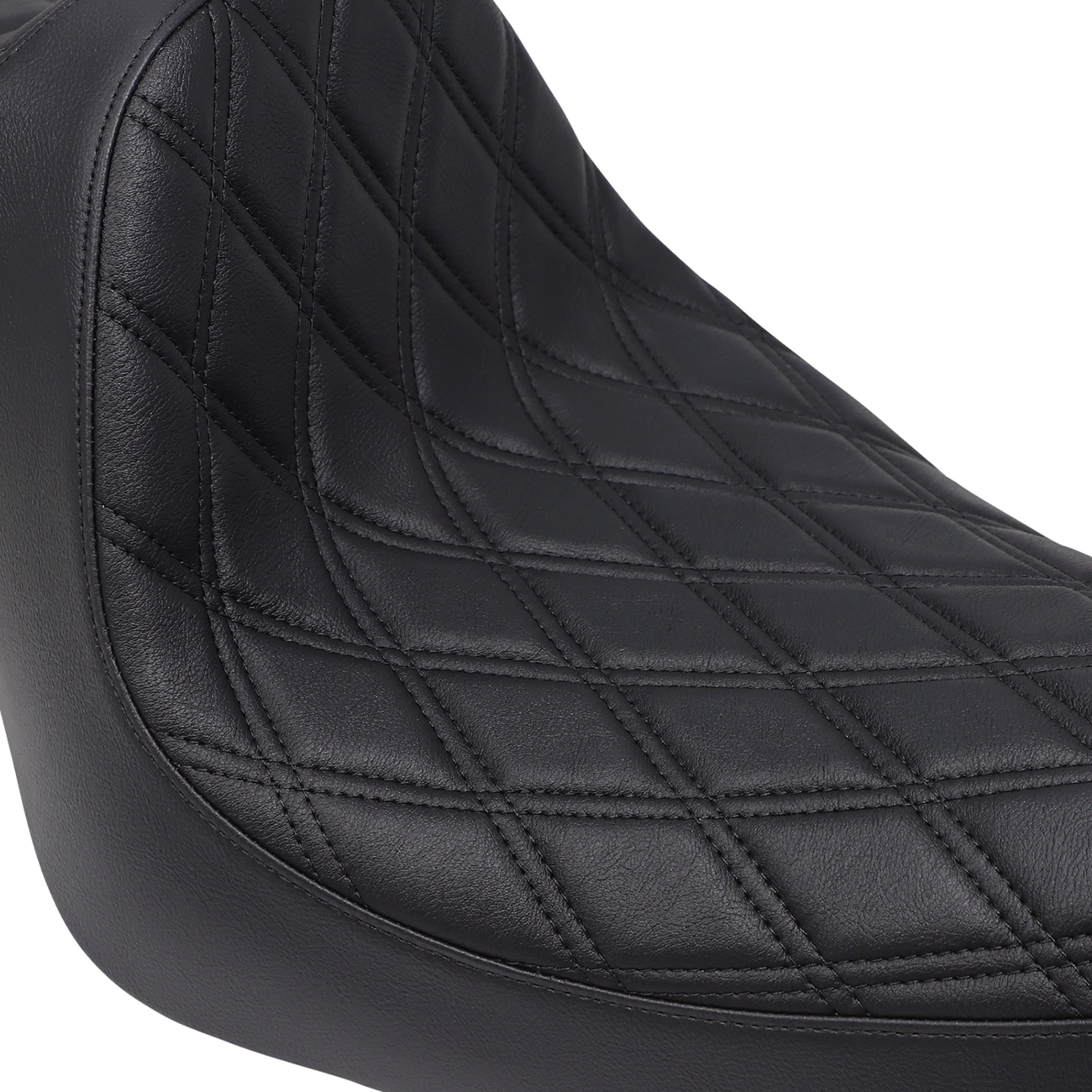 Drag specialties seats Predator III Seat - Double Diamond - Black Stitching - 'XL 04-'22 Harley Davidson