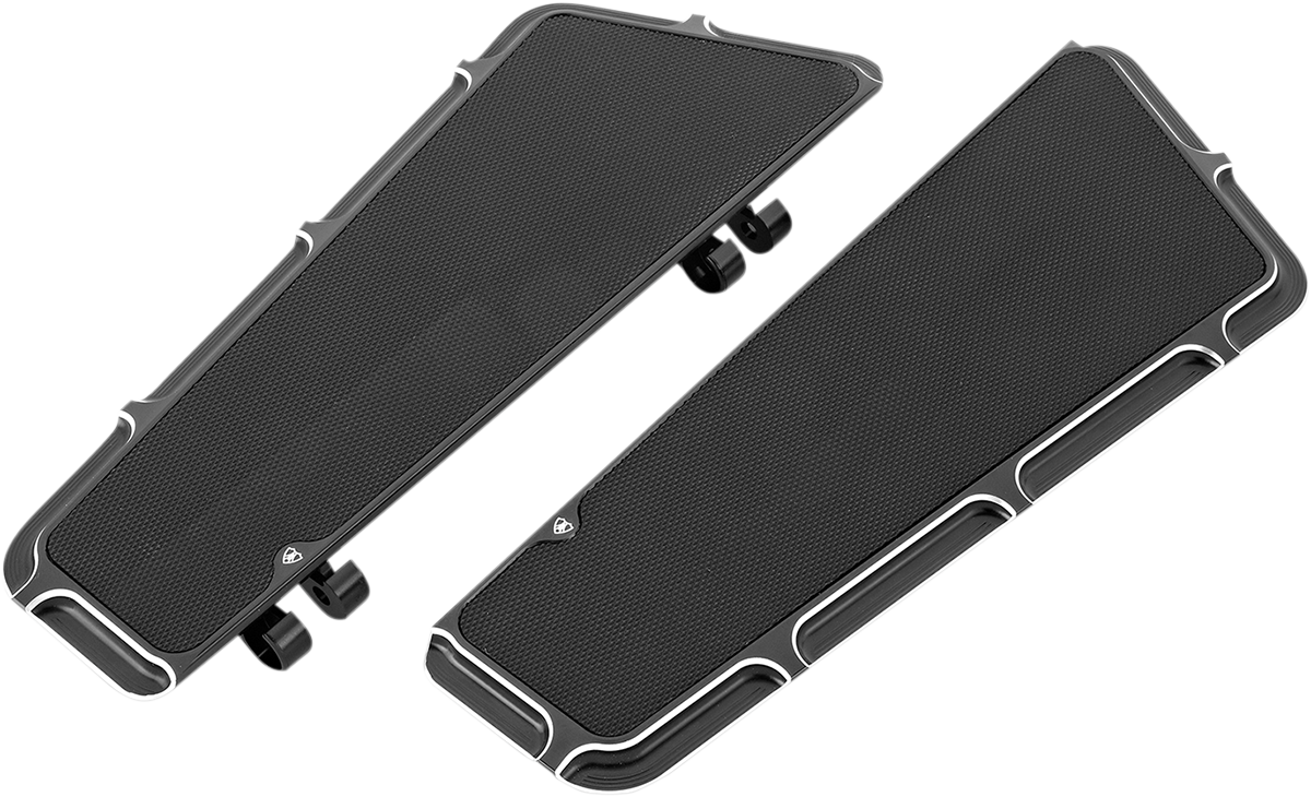 Arlen ness Driver Floorboards - Black - Beveled Harley Davidson