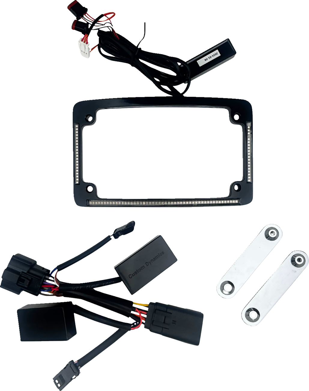 Custom dynamics License Plate Frame - LED - Black Harley Davidson