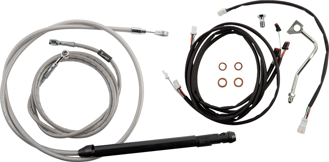 Burly Handlebar Cable Installation Kit For Harley w/ ABS