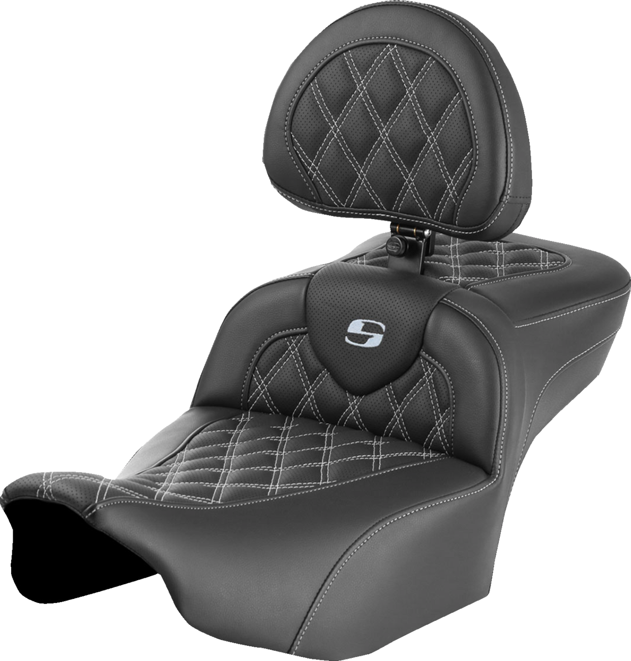 Saddlemen Roadsofa LS Lattice Stitch 2-Up Seat For Harley FLHX / FLTRX 2023-2025