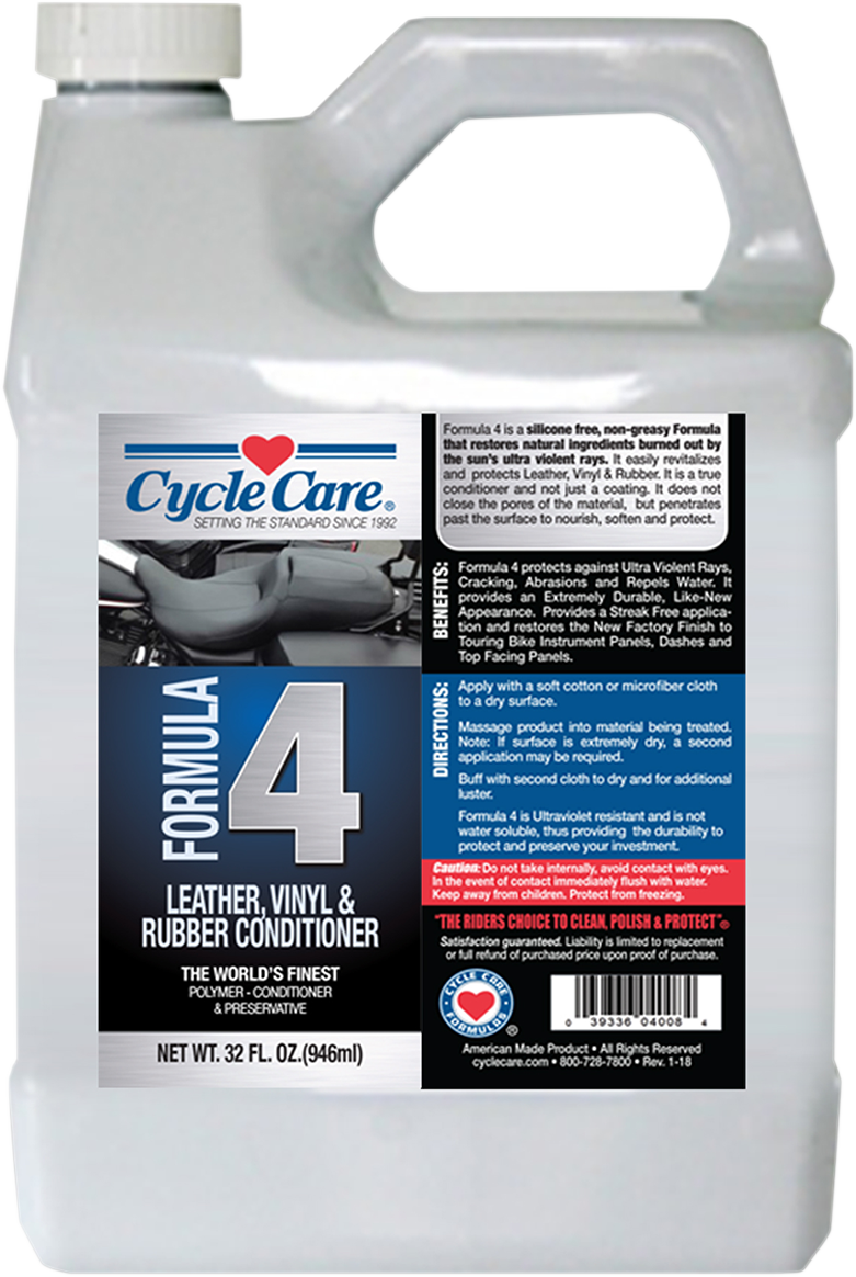 Cycle Care Formula 4 Leather, Vinyl And Rubber Conditioner
