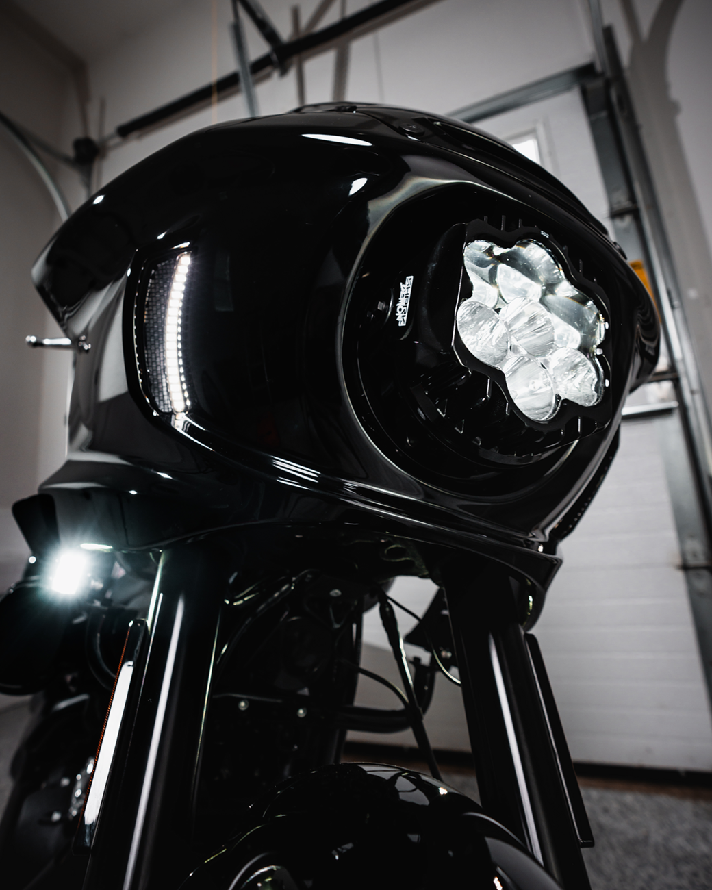 Custom Dynamics Shark Demon 2 Headlight For Harley Low Rider ST 2022-2025