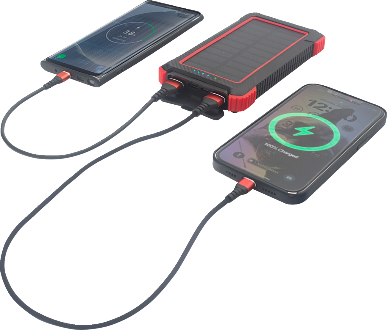 RidePower Portable Solar Power Bank With Wireless Charging