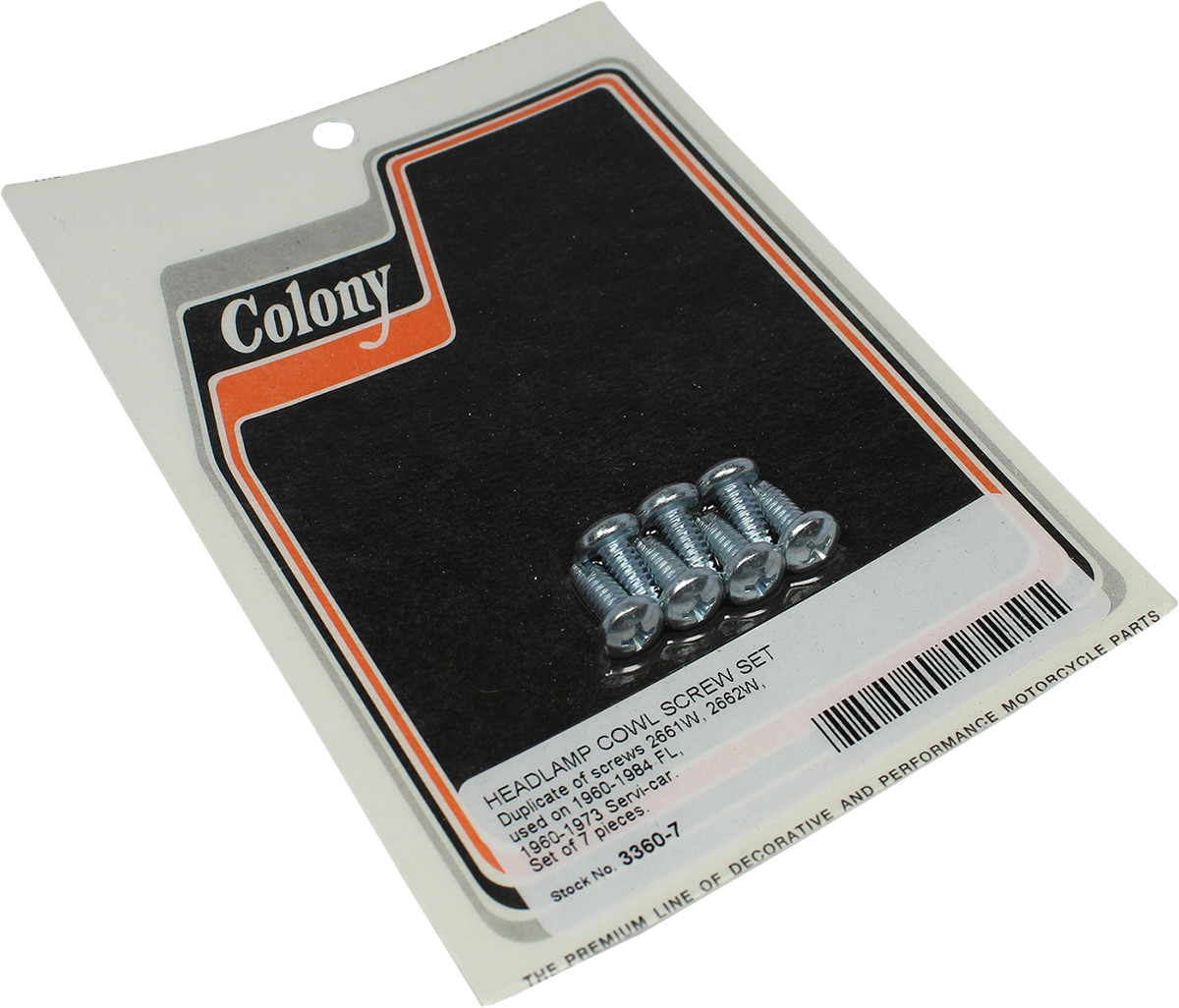 COLONY Headlamp Cowl Screw Set