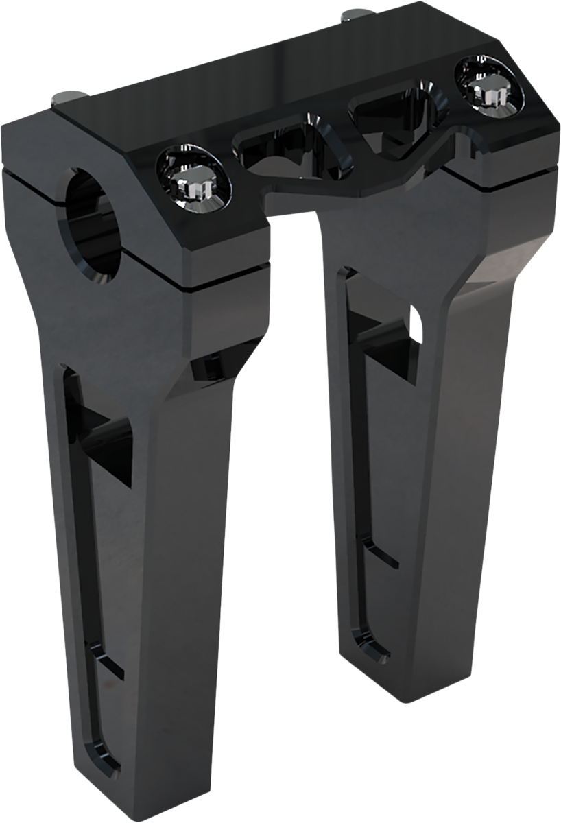 La choppers Performance Risers - Straight - 6" - Black Anodized