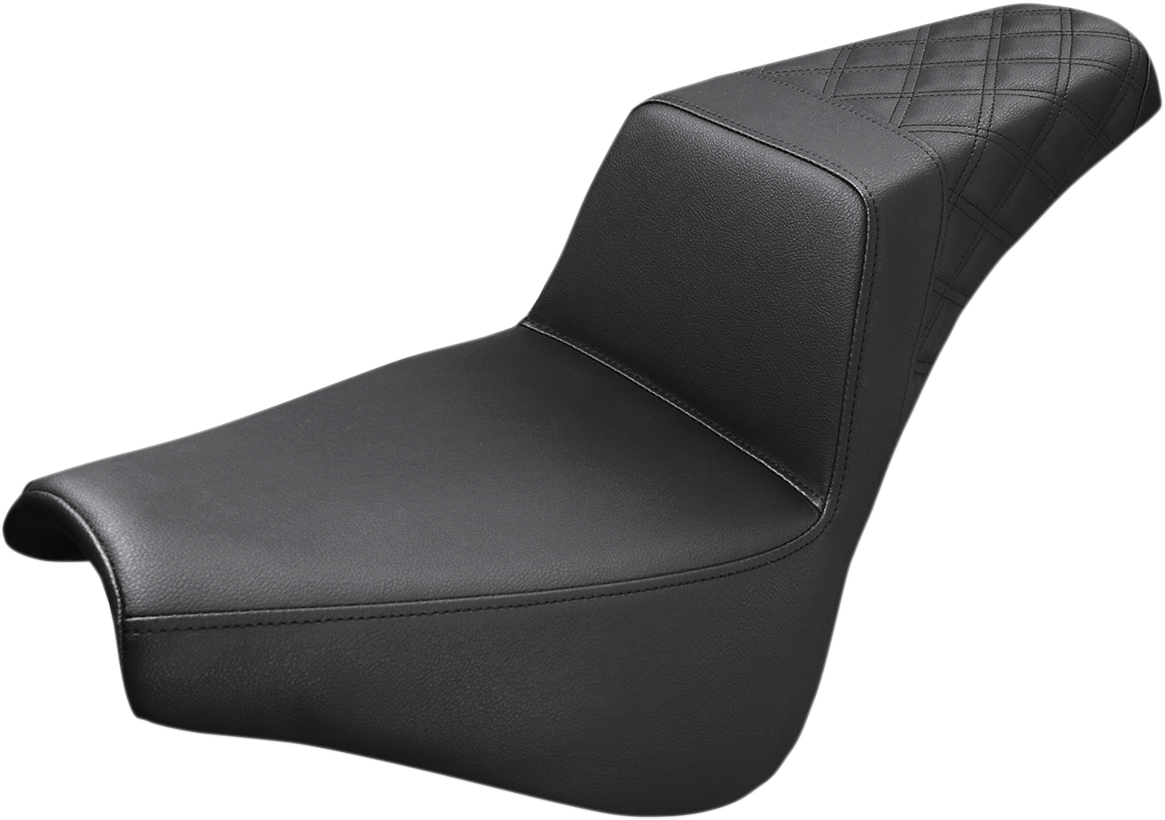 SADDLEMEN Step-Up Seat — Rear Lattice Stitch