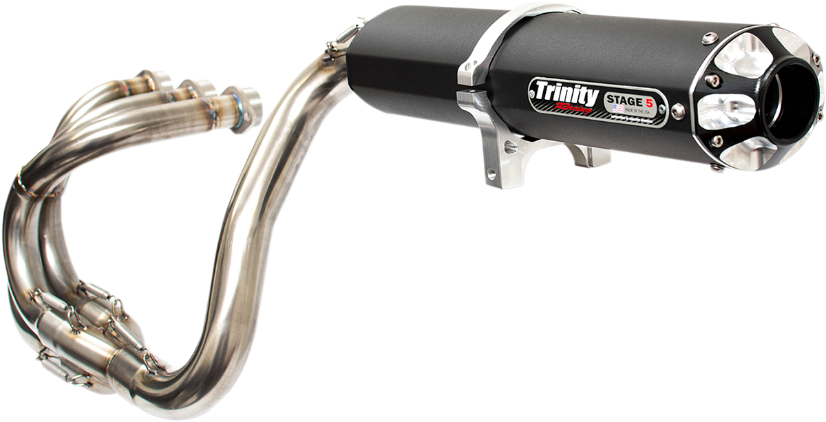 Trinity Racing Stage 5 Black Full Exhaust System for 2016-2023 Yamaha YXZ 1000R