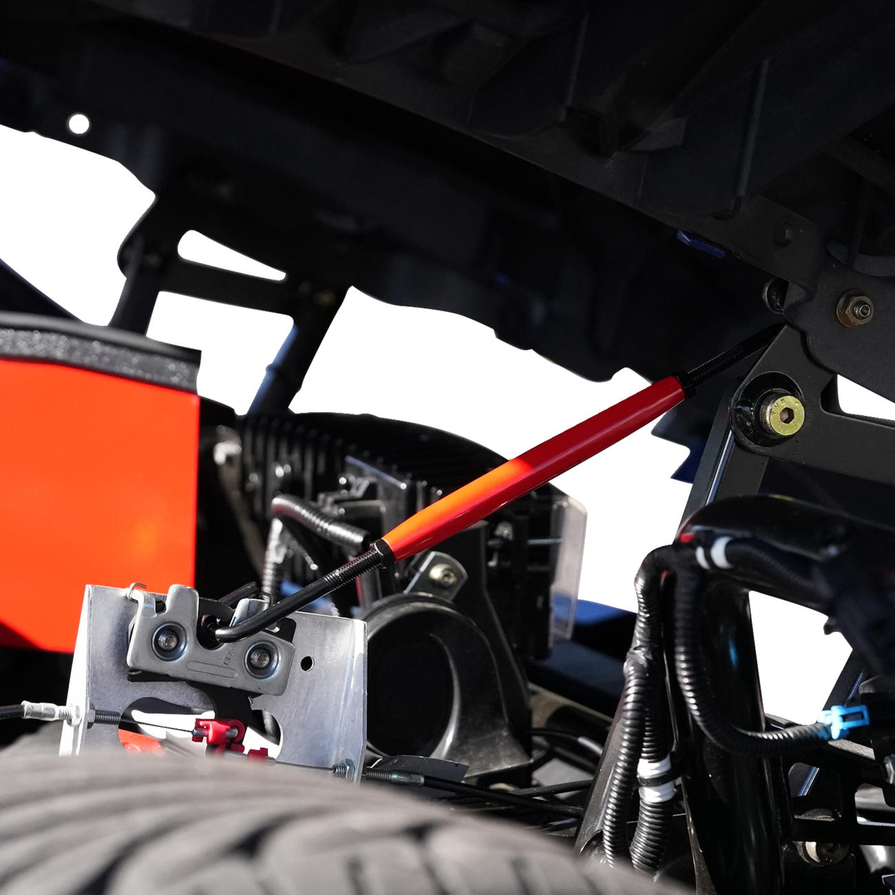 SHOW CHROME Adjustable Hood Rod