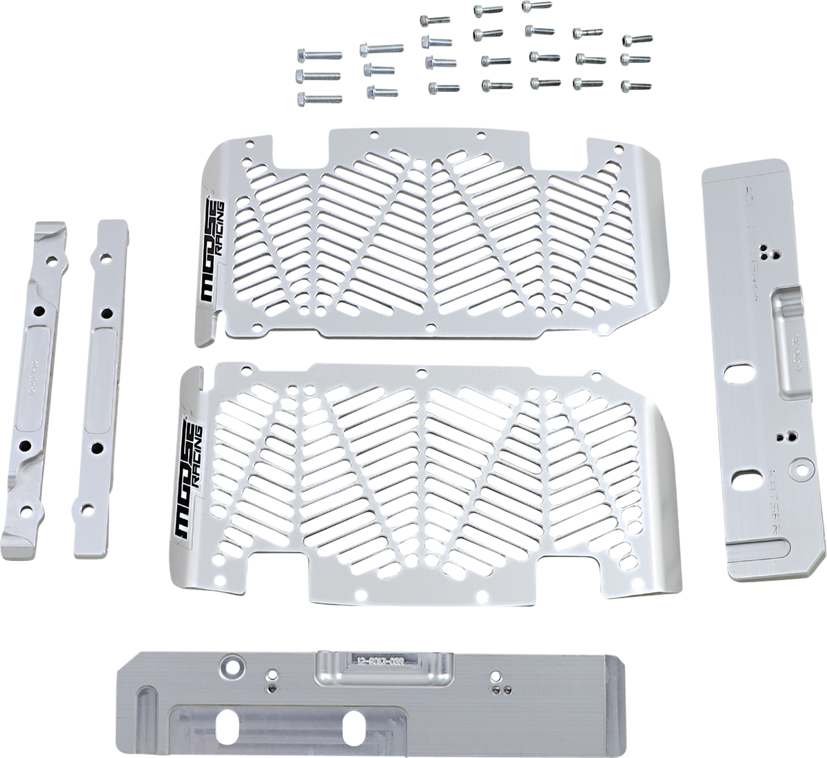 Moose offroad Radiator Guards - Brushed Aluminum - Sherco