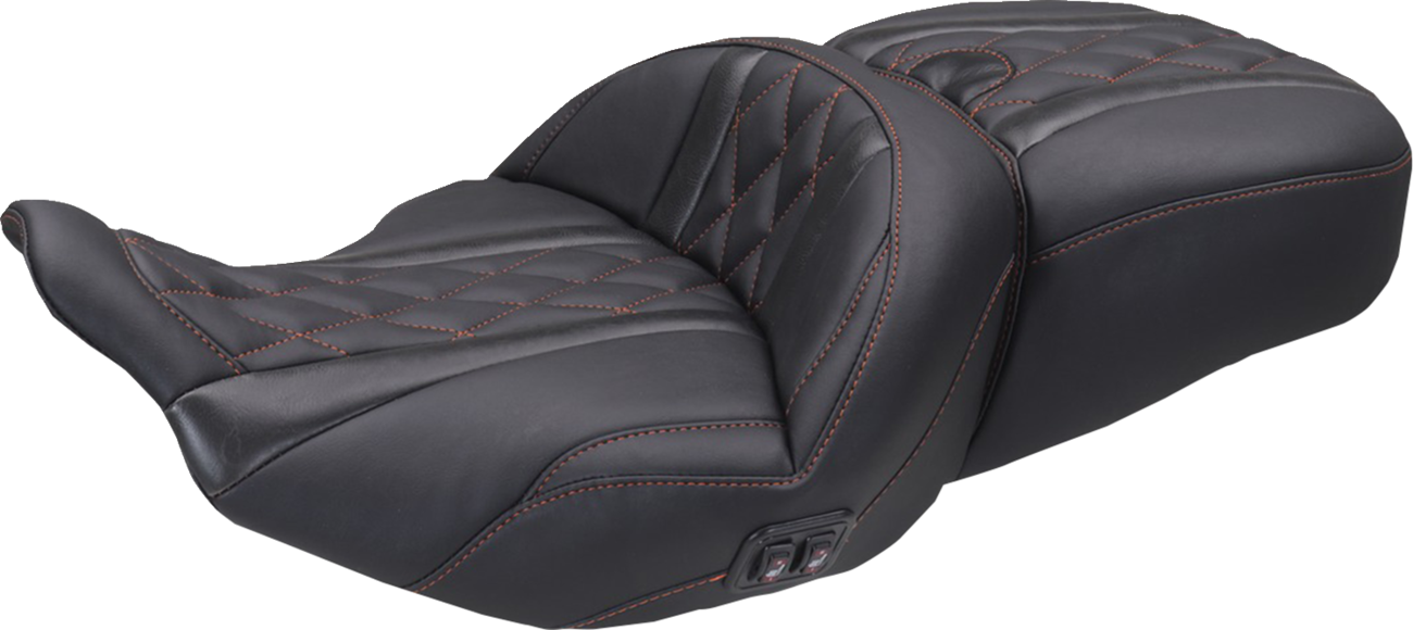 MUSTANG Heated Super Touring One Piece 2-Up Seat