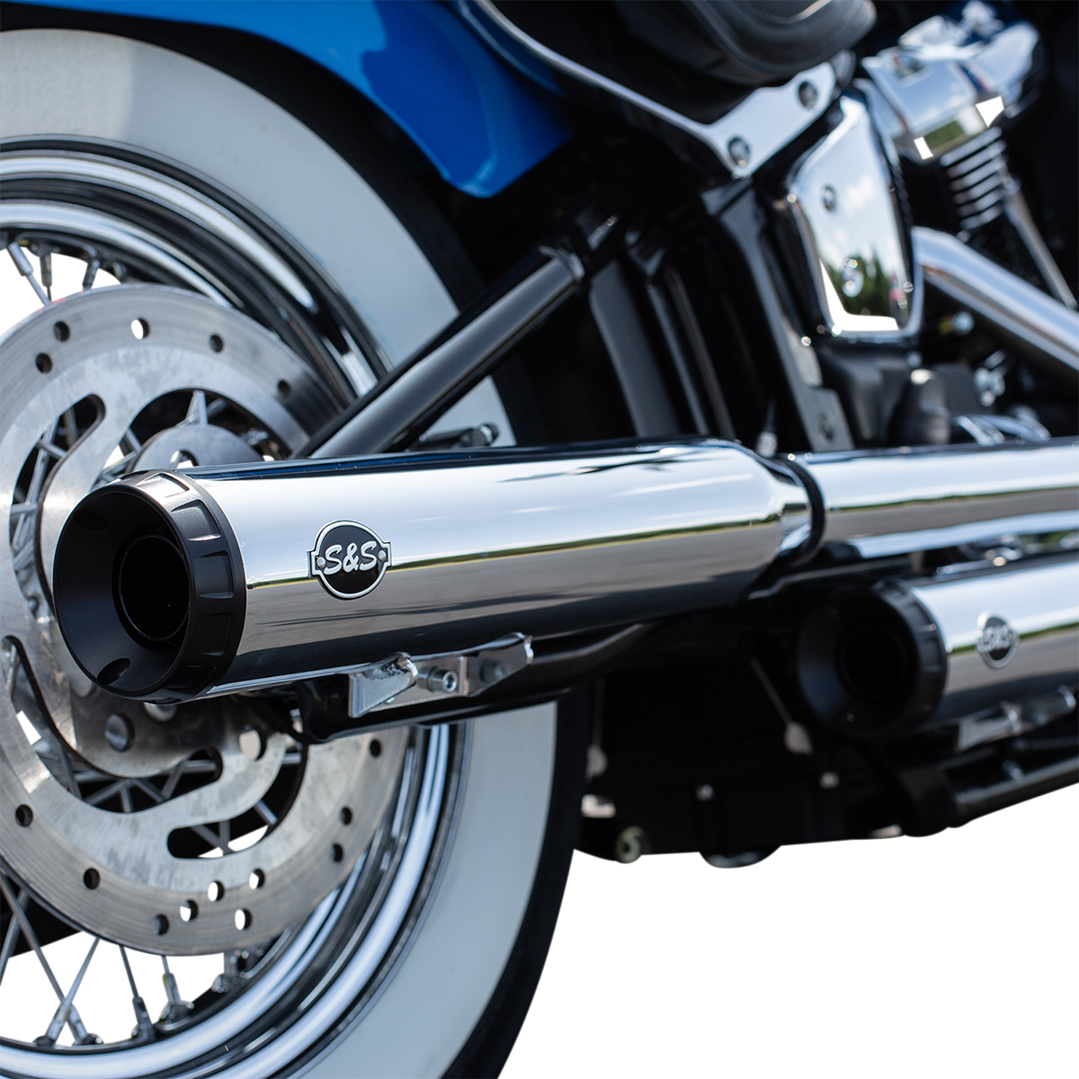 S&S Cycle Grand National Slip-On Mufflers For Harley FLHC / FLDE 2018-2024
