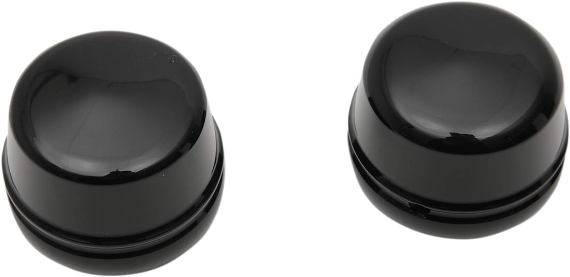 Drag specialties Axle Caps - Black - Front - Pair - '00-'07 FLT Harley Davidson