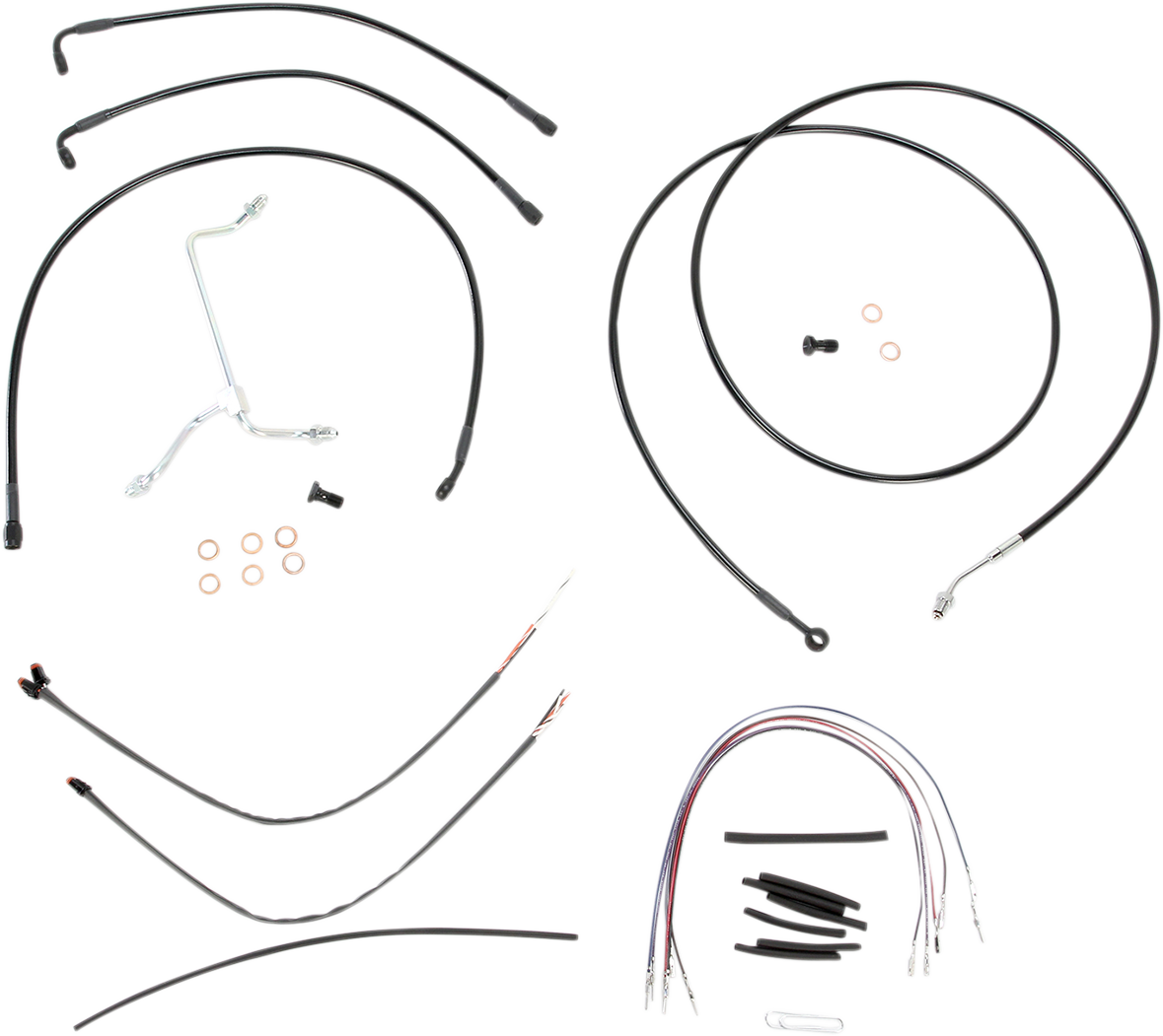 Burly Handlebar Cable Installation Kit For Harley w/ ABS