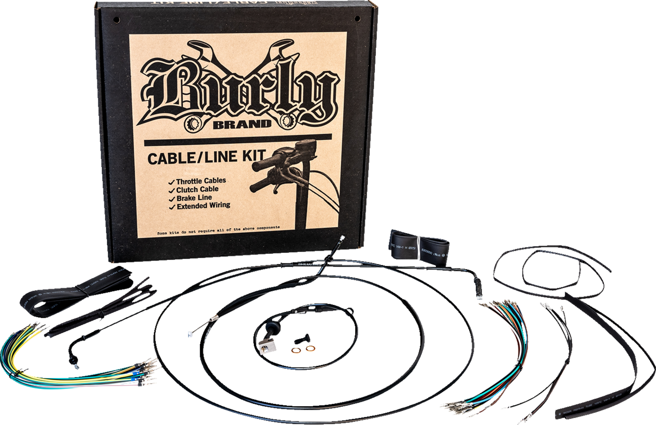 Burly brand Extended Cable Kit - 12" Ape Hanger - Rebel 2021-2022 Honda CMX1100 Rebel 1100 / 2021-2022 Honda CMX1100 Rebel 1100 DCT