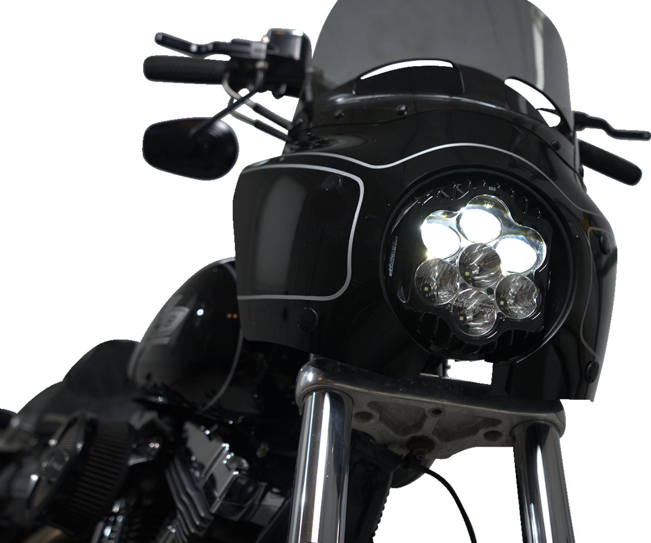 Custom Dynamics Shark Demon LED Headlight For Memphis Shades Road Warrior Fairing