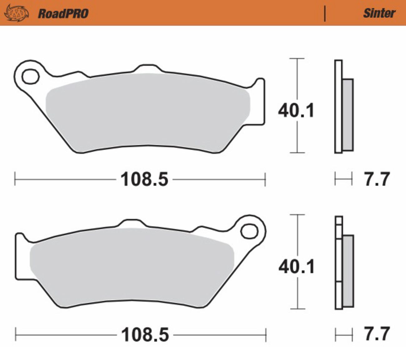 MOTO-MASTER Road Pro Sintered Front Brake Pads
