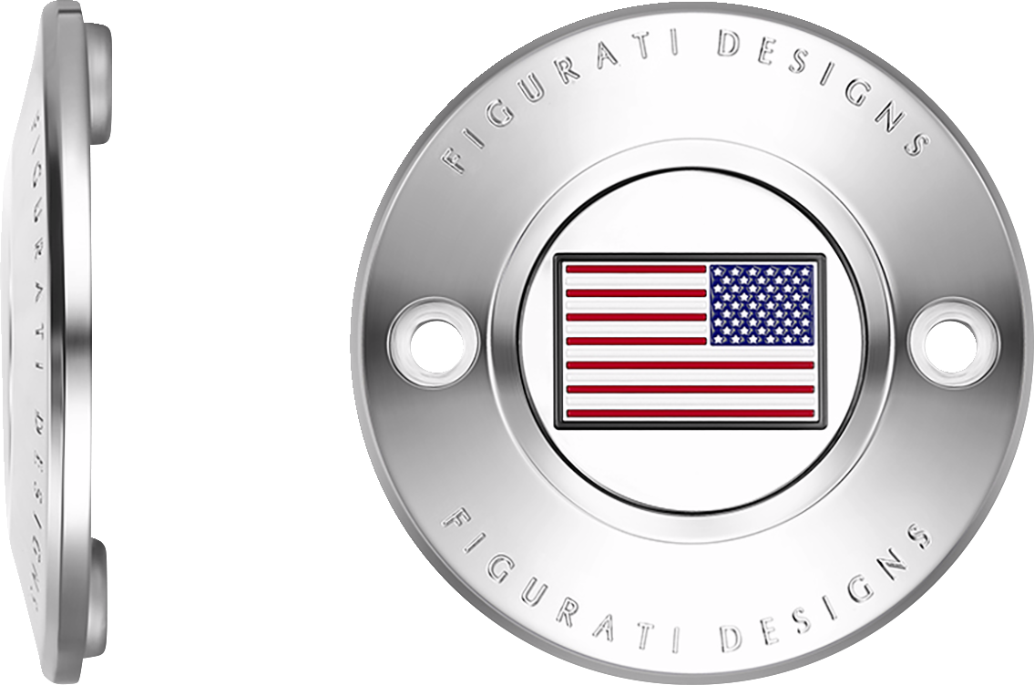 Figurati Designs American Flag Timing Cover For Harley M8 2017-2025