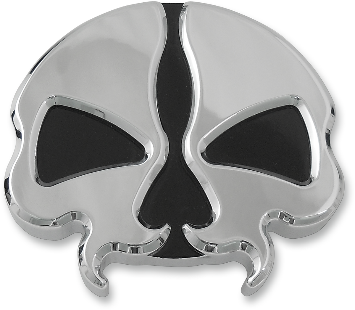 Drag specialties Gas Cap - Vented - Split Skull - Chrome Harley Davidson