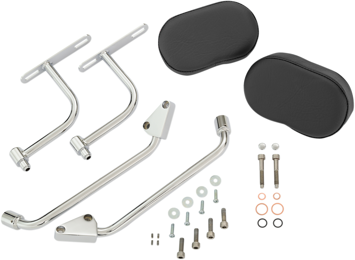 Show chrome Deluxe Armrest - Passenger - Black - Indian