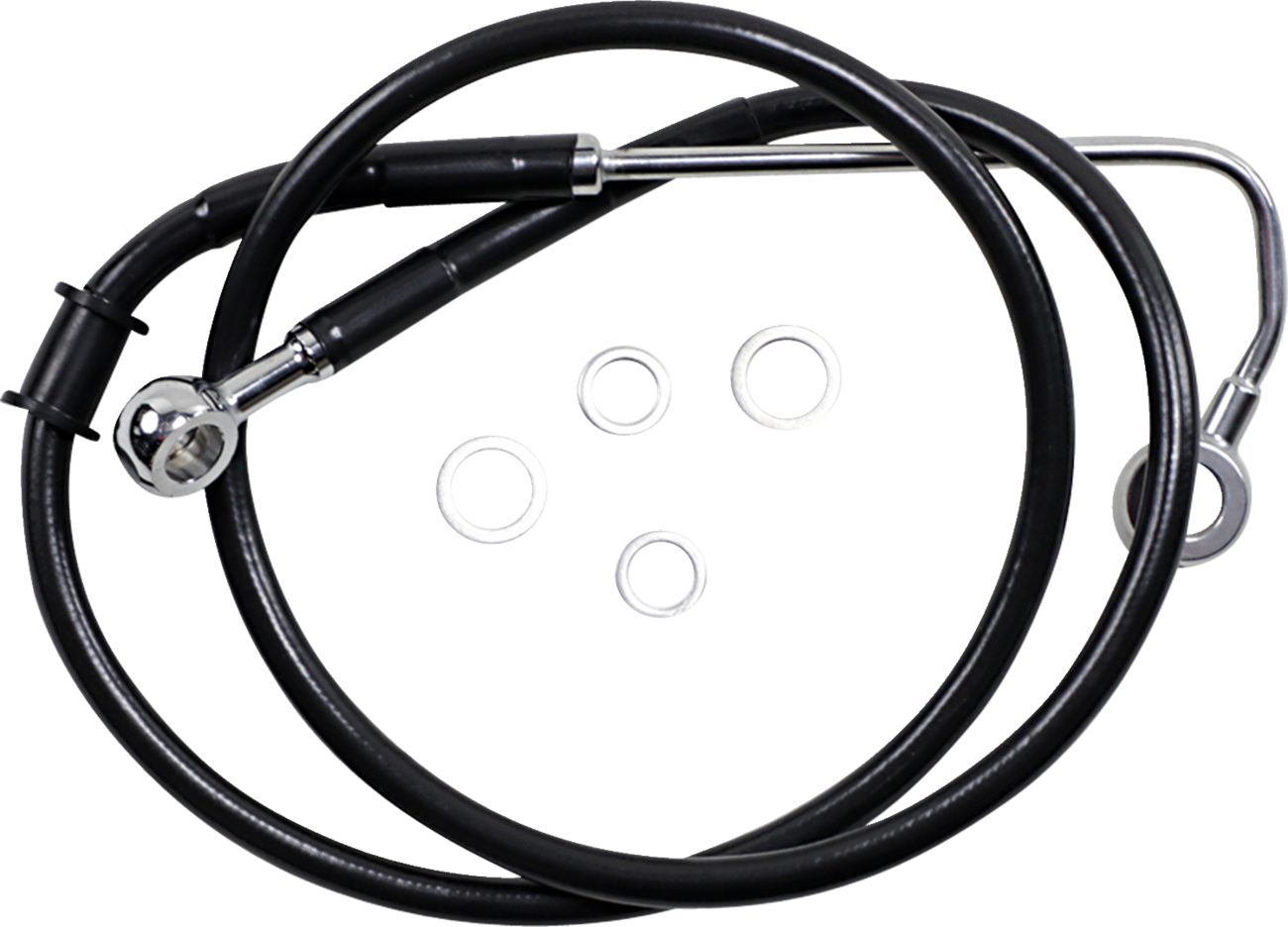 Drag specialties Brake Line - +6" - Black - '15-'17 Softail 2015-2017 Harley Davidson FLSTC Heritage Softail Classic