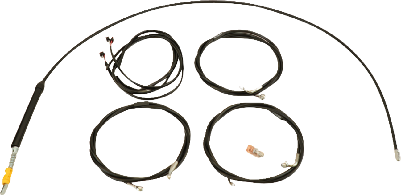 La choppers Complete Plug-and-Play Cable Kit - Stock Handlebars - '23-'24 Touring - Black Harley Davidson