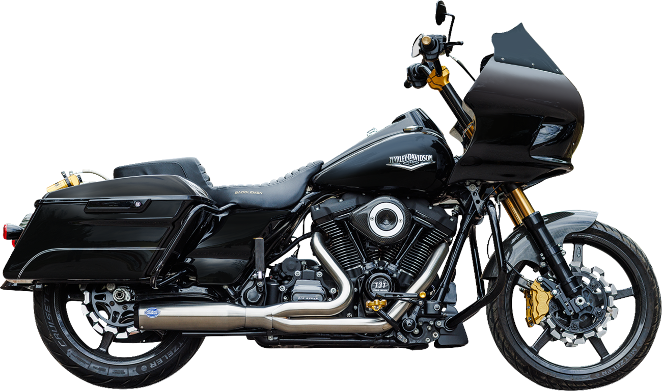 S&S Cycle 50-State Qualifier 2 Into 1 Stainless Exhaust For Harley Touring 2017-2025