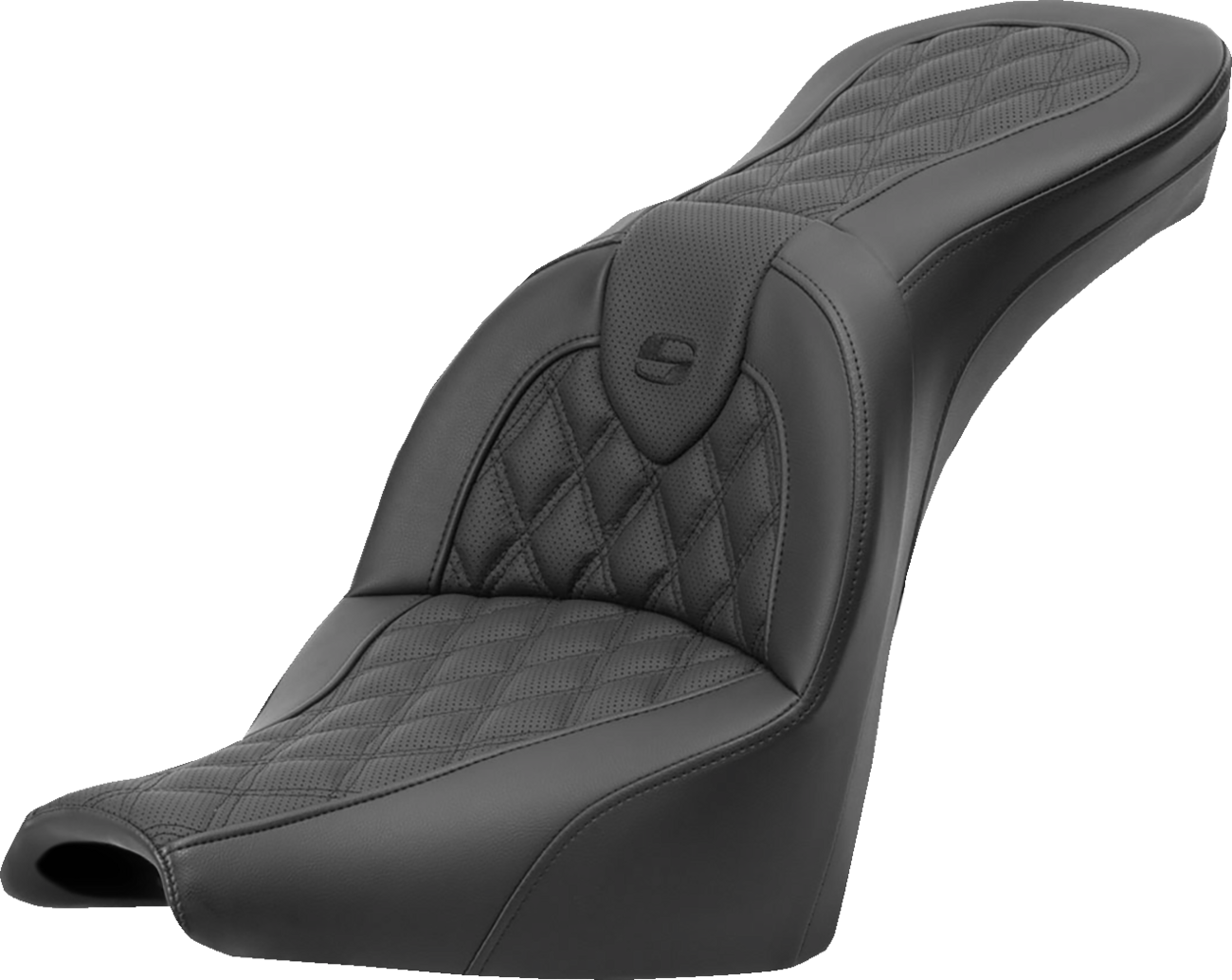Saddlemen Roadsofa LS Lattice Stitch 2-Up Seat For Harley FXBB/S / FXST 2018-2025