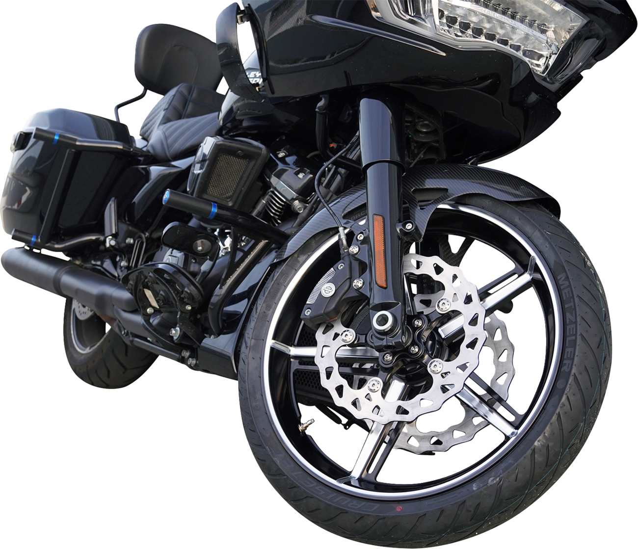 Arlen ness Wheel with Hub/Adapter - Factory 24 - Front - Black/Contrast Cut - 21x3.5 Harley Davidson