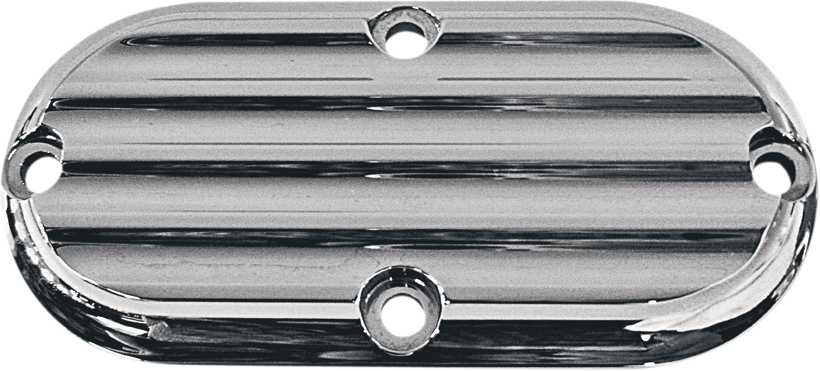 Joker machine Inspection Cover - Chrome - Finned Harley Davidson