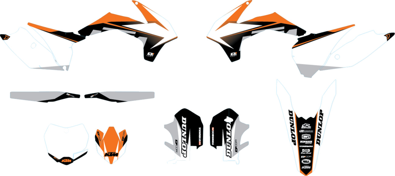 D'cor visuals Graphic Kit - Cor 9 KTM - '13-'15