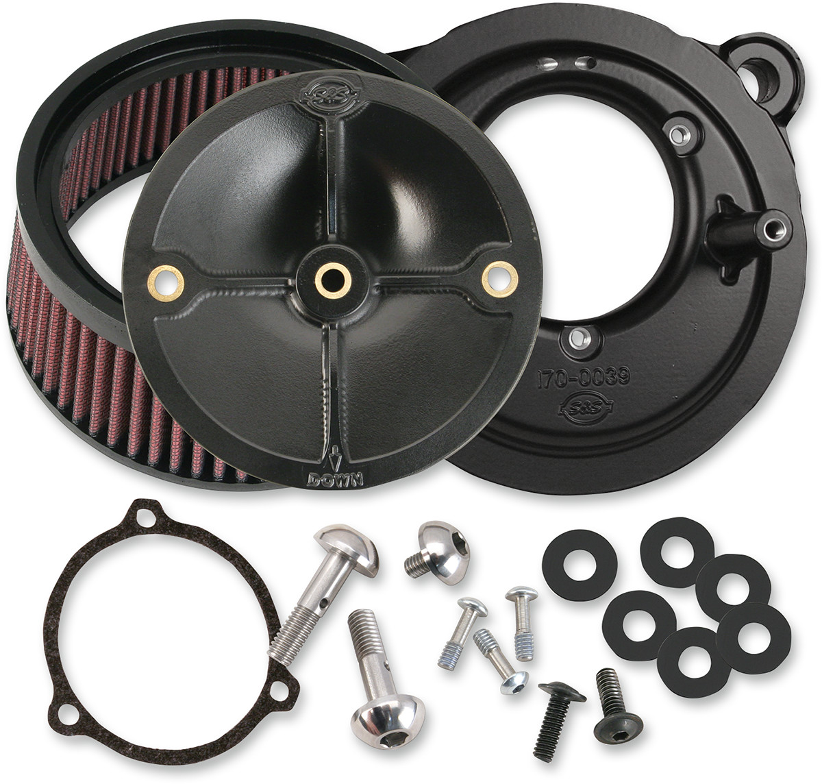 S&S Cycle Stealth HOG 58mm Throttle Body Air Cleaner Kit For Harley Touring 2007-2016