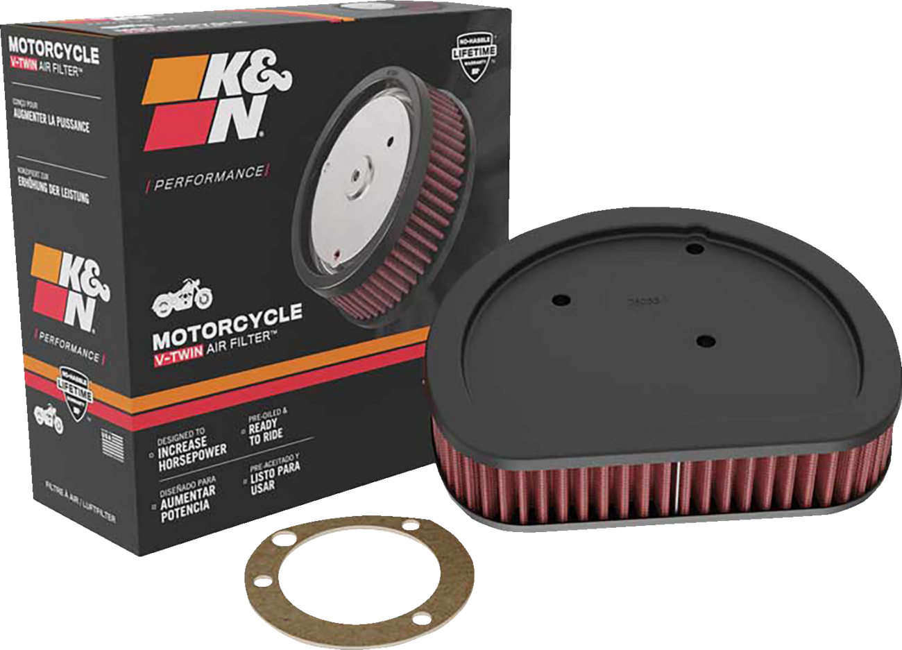 K & n Replacement High-Flow Air Filter - Twin Cam Harley Davidson