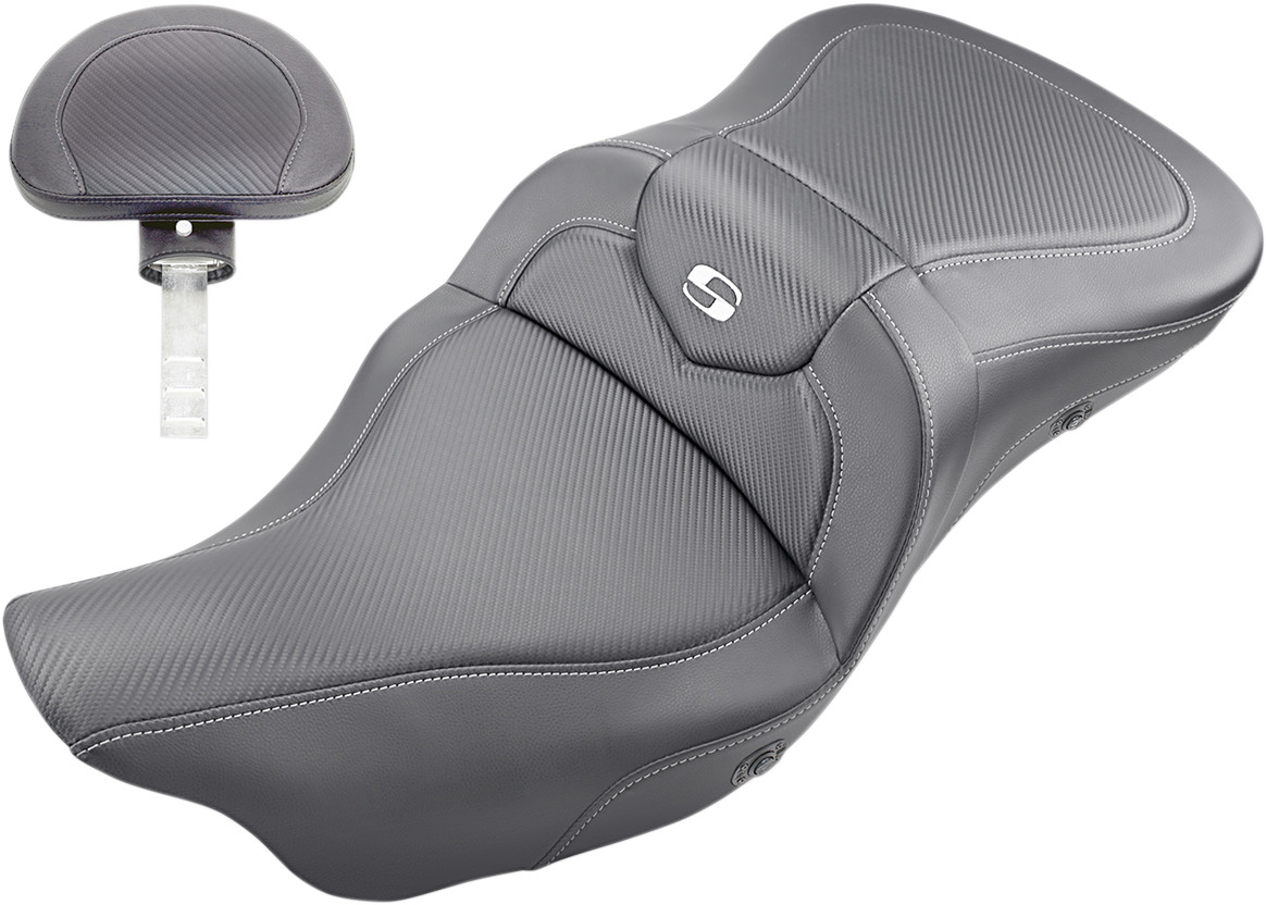 Saddlemen Roadsofa CF Carbon Fiber 2-Up Seat For Harley Touring 2008-2025