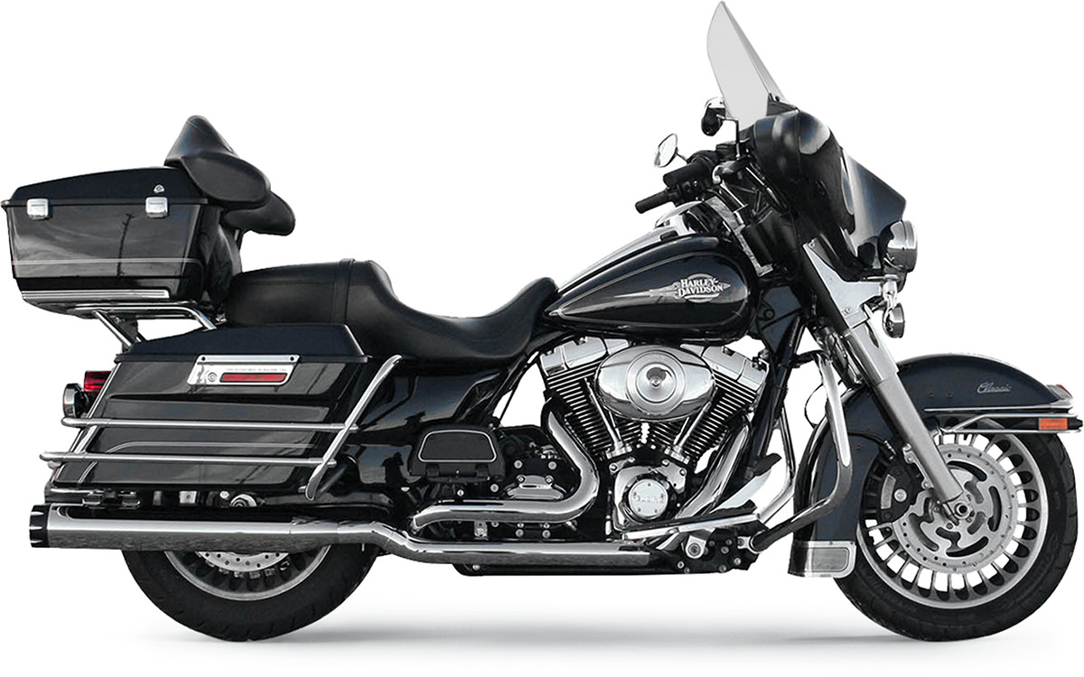 Bassani True Dual Down Under Headers For Harley Touring 2009-2016