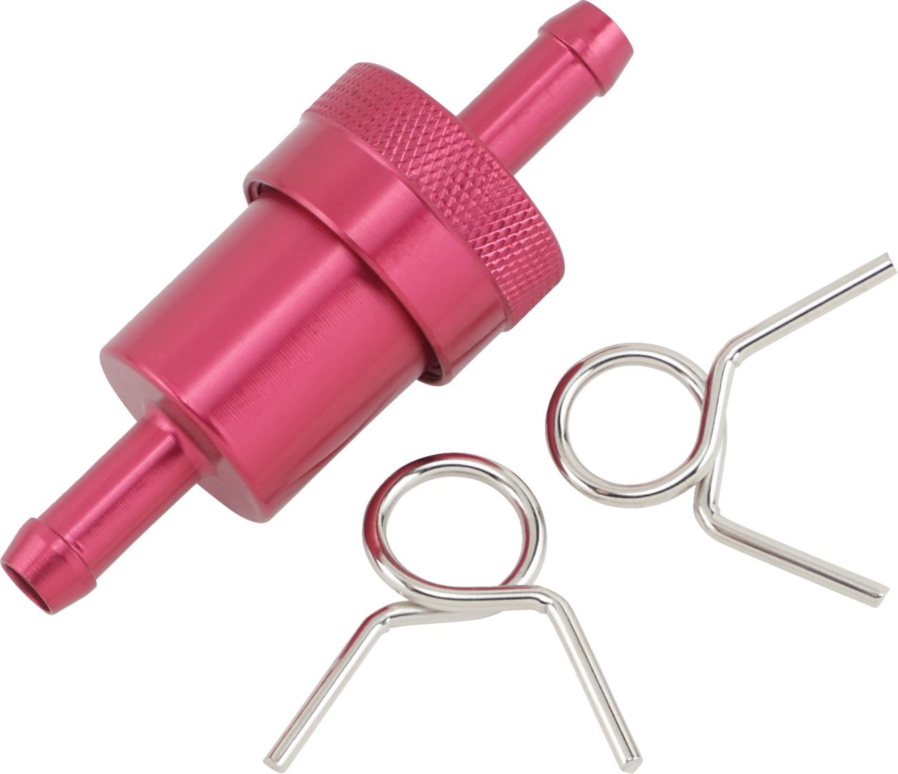 Emgo Anodized Aluminum Fuel Filter - Red - 5/16"