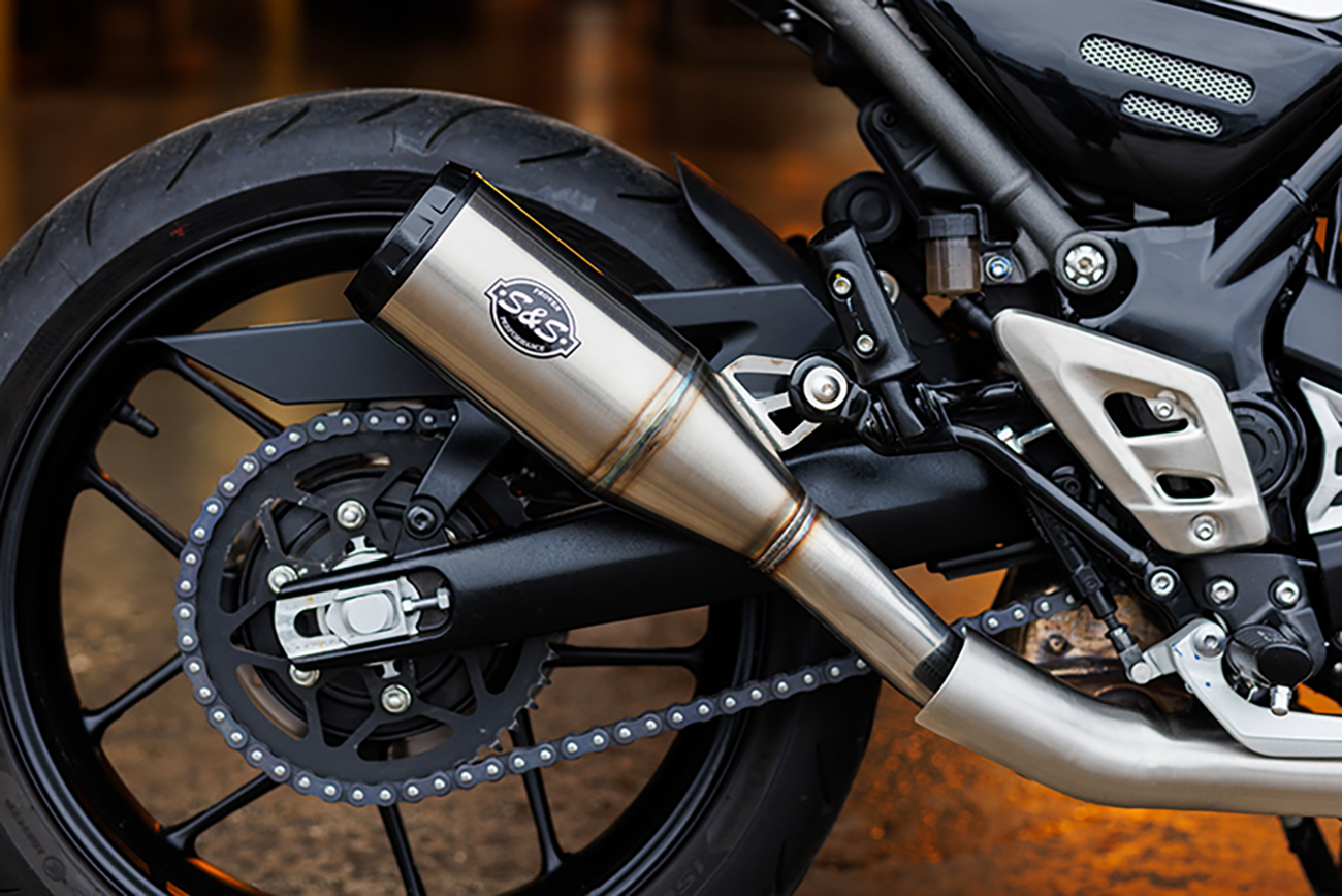 S&S Cycle Grand National Slip-On Muffler Kit Triumph Speed 400 / Scrambler 400 X 2024-2025
