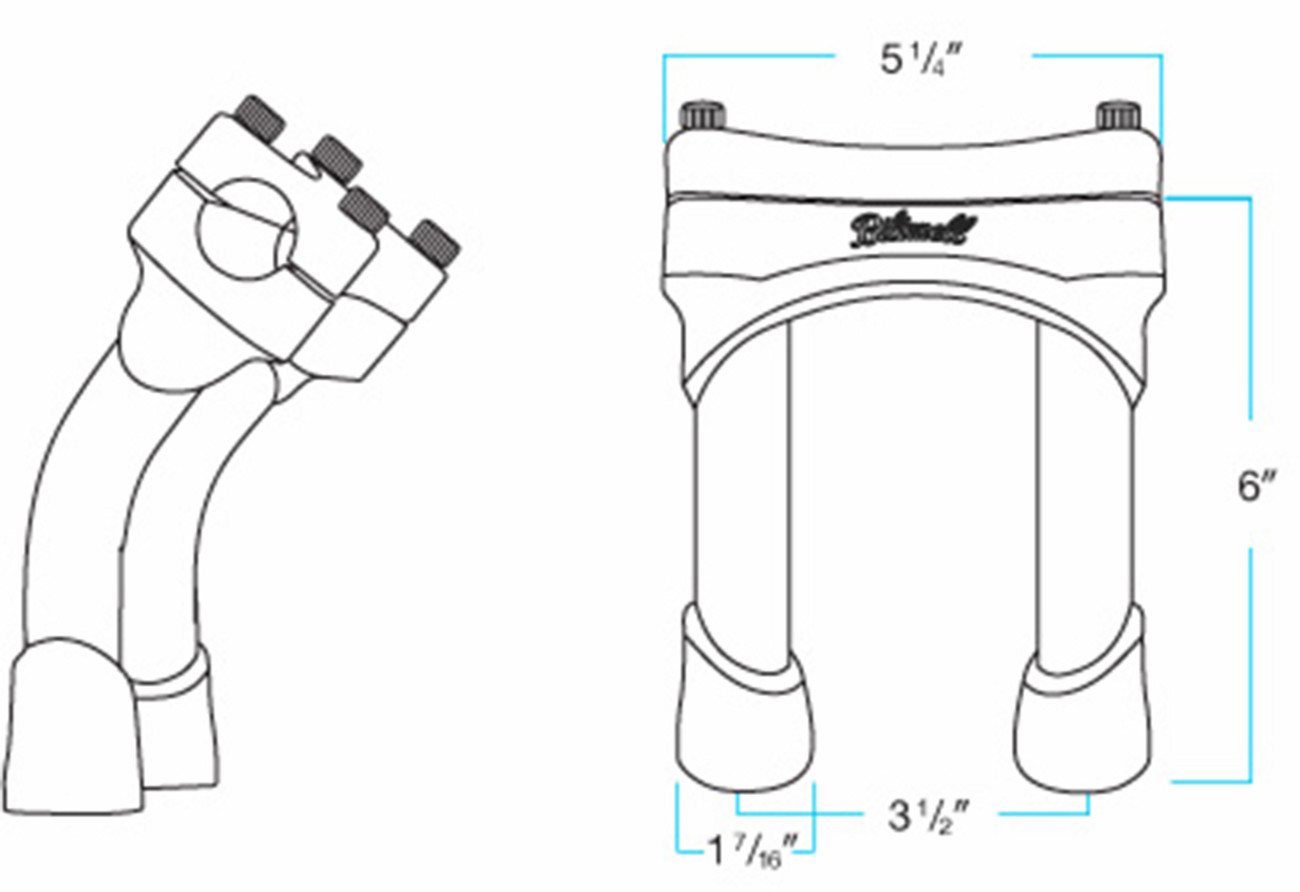 Biltwell Murdock Pullback Risers For Harley