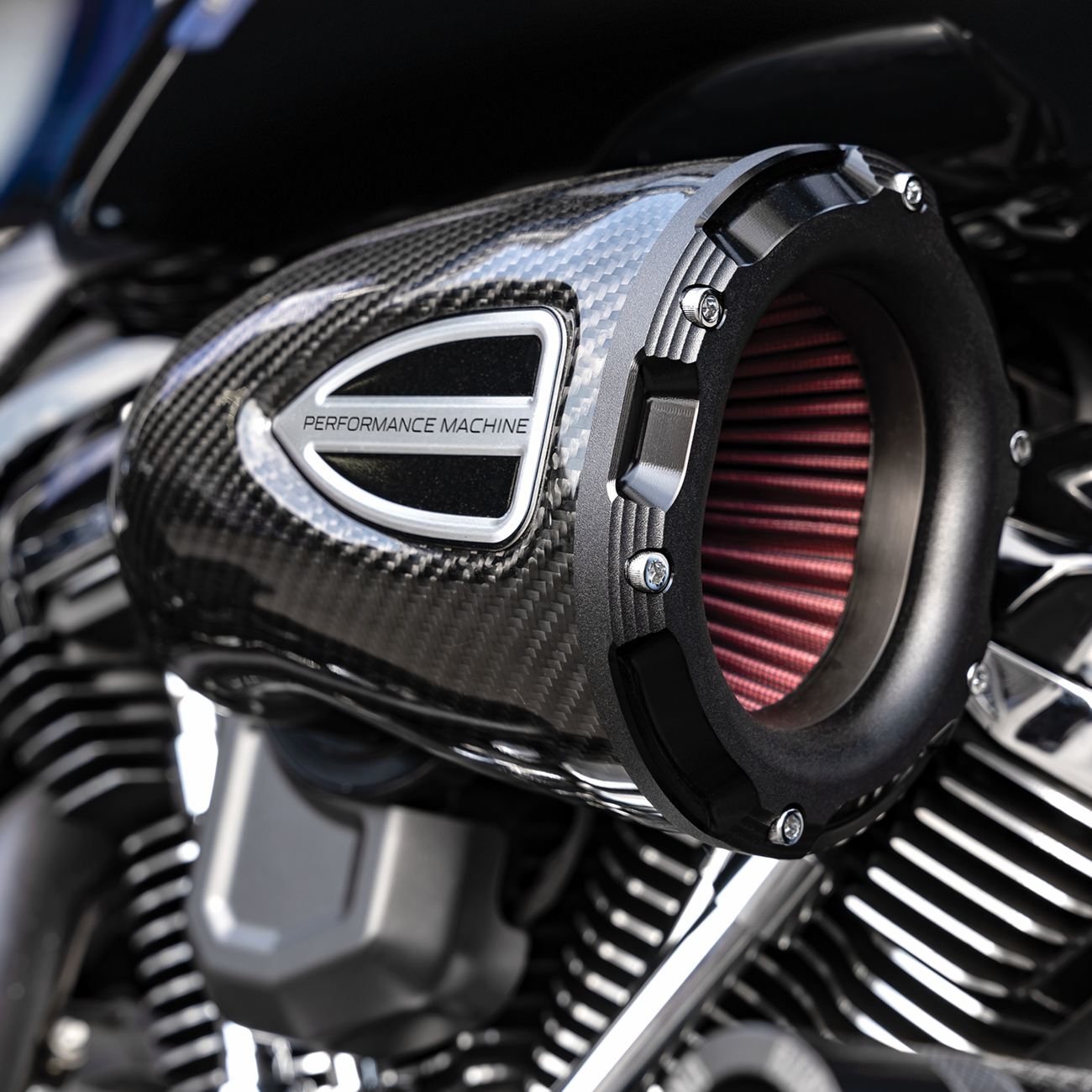 PERFORMANCE MACHINE (PM) C4 Series Carbon Fiber Air Cleaner Kit