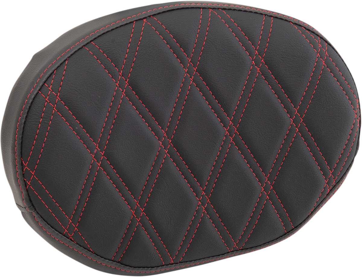Drag specialties seats Sissy Bar Pad - Double Diamond - Red - Oval