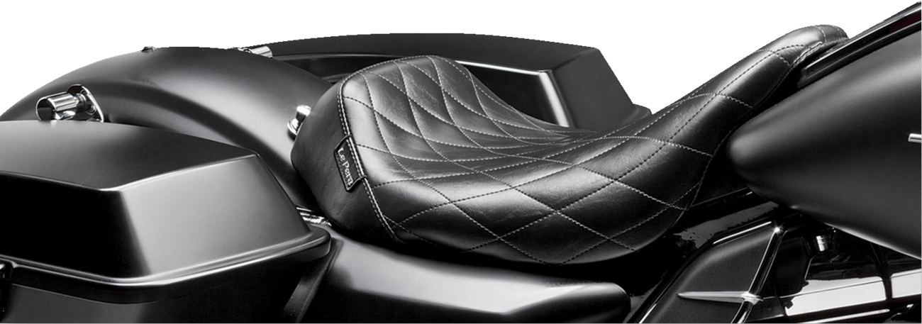 Le pera Bare Bones Solo Seat - Diamond Stitch - Black - FL '08-'23 Harley Davidson