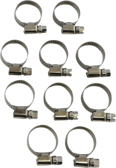PARTS UNLIMITED Embossed Stainless Steel Hose Clamps