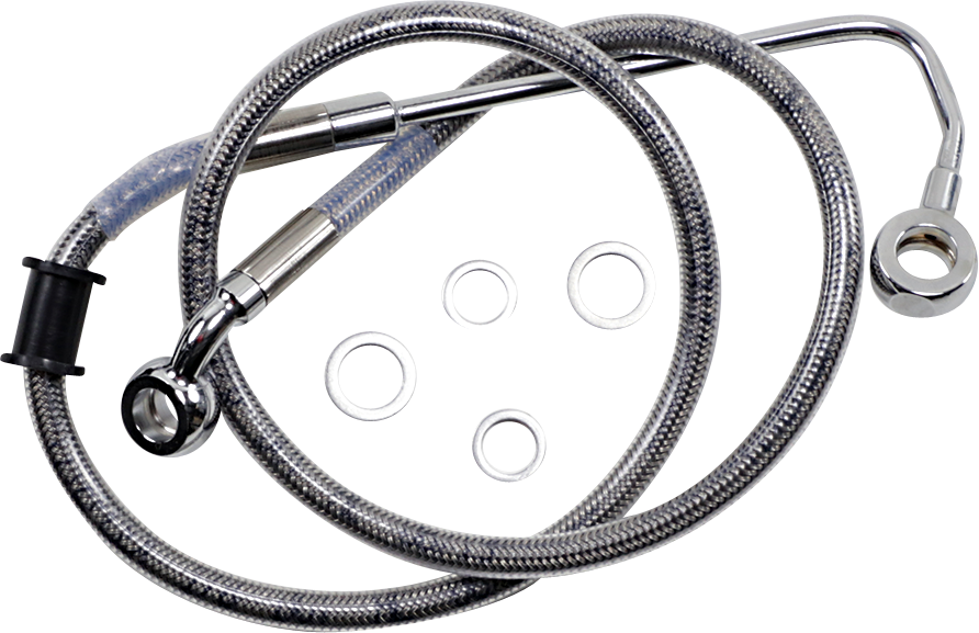 Drag specialties Brake Line - +2" - Stainless Steel - '15-'17 Softail 2015-2017 Harley Davidson FLSTN Softail Deluxe