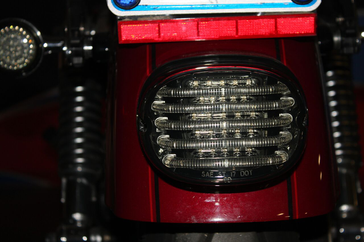 Custom Dynamics Probeam LED Smoked Lens Dual laydown Taillight 1991 2021 Harley
