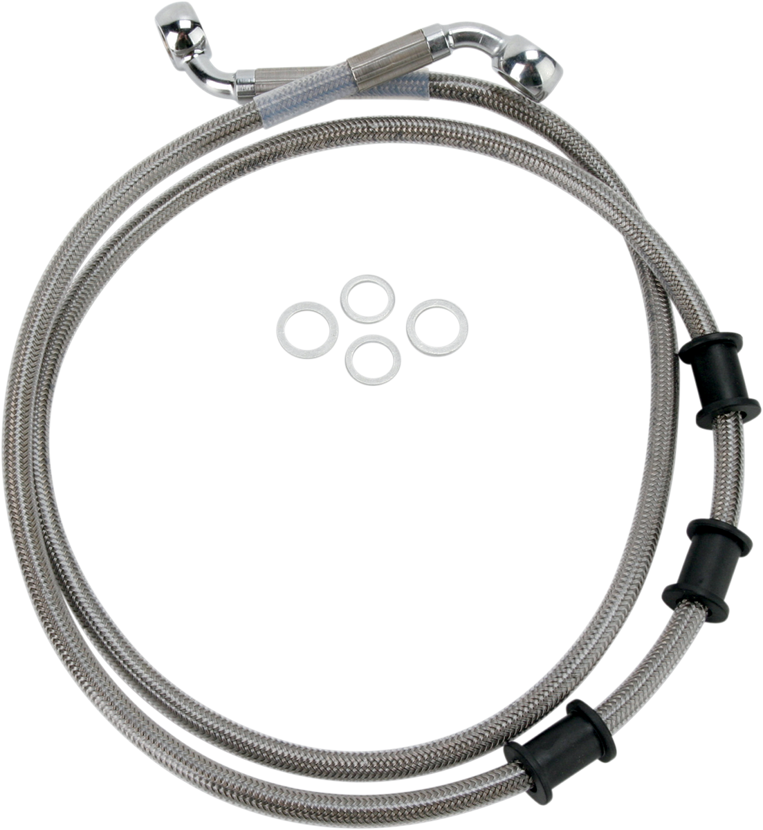 Drag specialties Brake Line - Front - +8" - Stainless Steel Harley Davidson